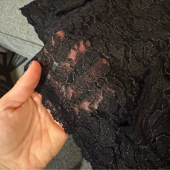 RACHEL Roy Black Lace blouse with Gold Accents!! WORN ONCE! Size S - Picture 7 of 12